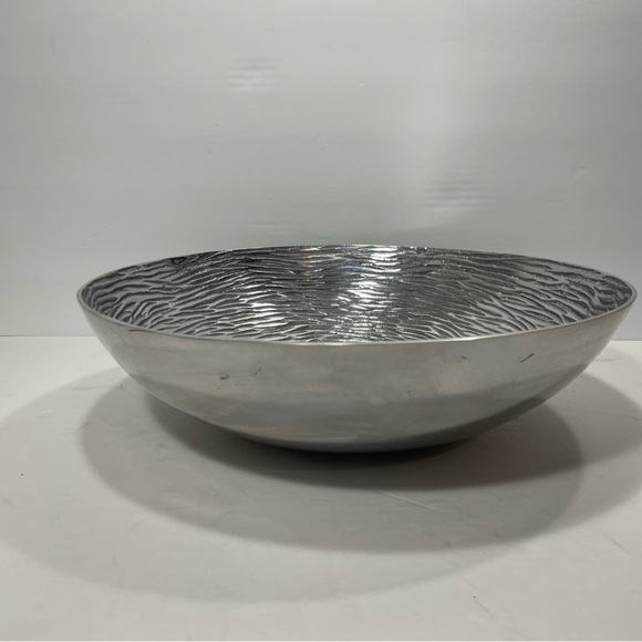 Ann Kary Pewter Centerpiece Bowl Ensaladera Tigre 12” Diameter Made in Mexico - Picture 3 of 8